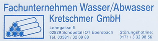 Fachunternehmen Wasser/Abwasser Kretschmer GmbH